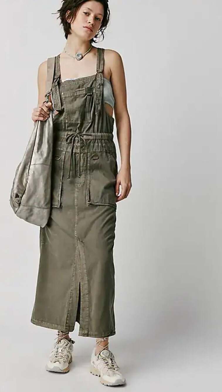 Free People Fallen Star Overall Maxi Skirtall